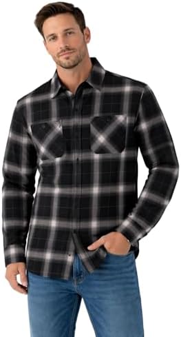 Amazon.com: Brandit Men's Check Shirt Black/Charcoal Gray Size S